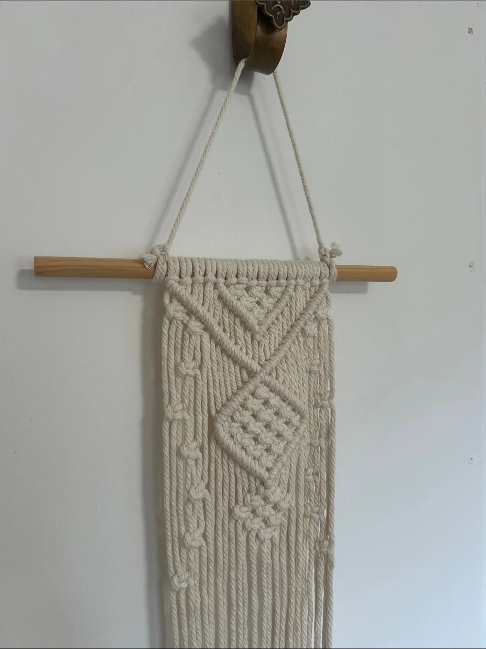Cream Macramé Wall Hanging Boho Decor